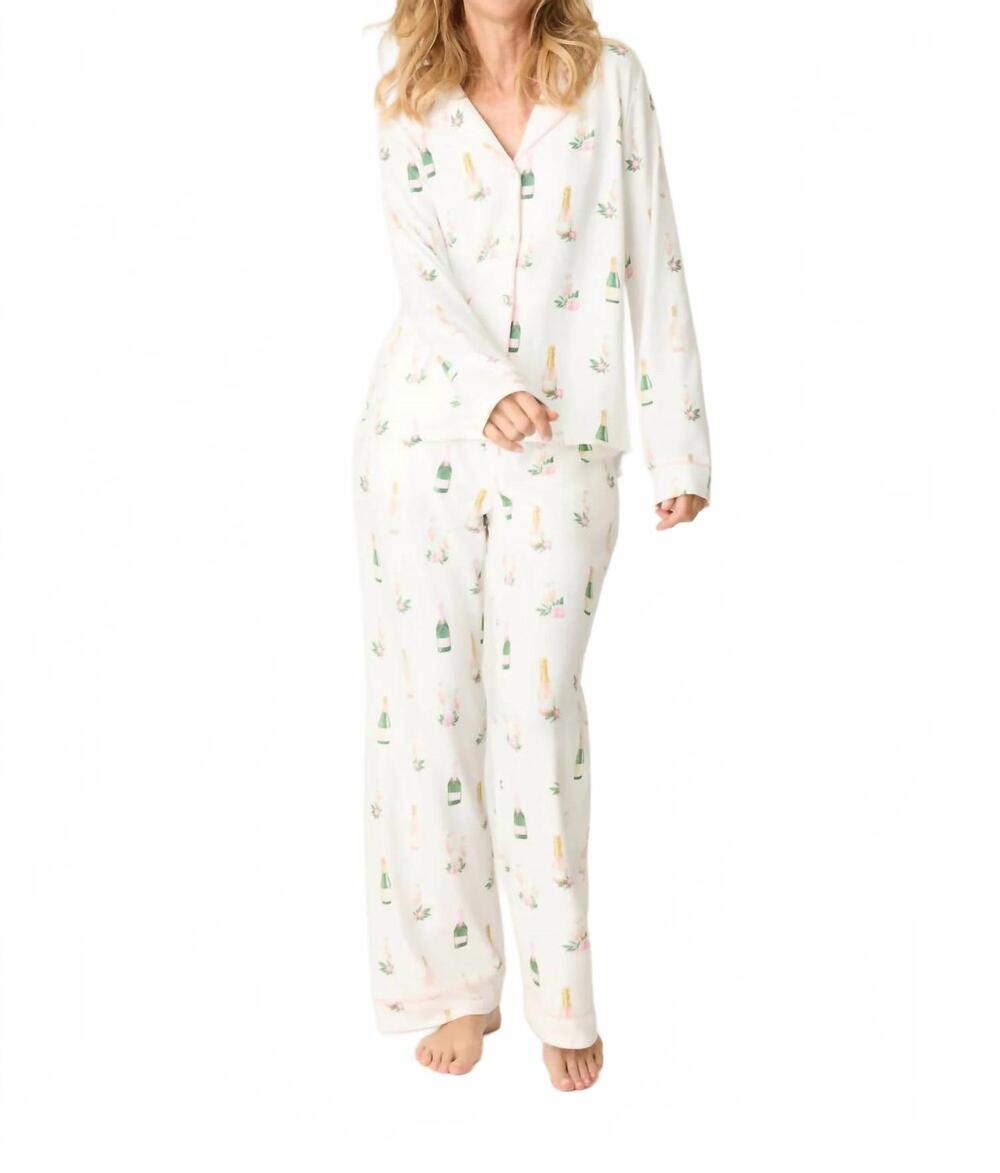 NEW PJ SALVAGE women's breakfast of champs pj set in white